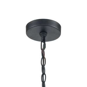 Atlas Torch 26'' Wide 6-Light Outdoor Pendant - Stylish Charcoal Black Fixture for Modern Spaces OL11376-BK