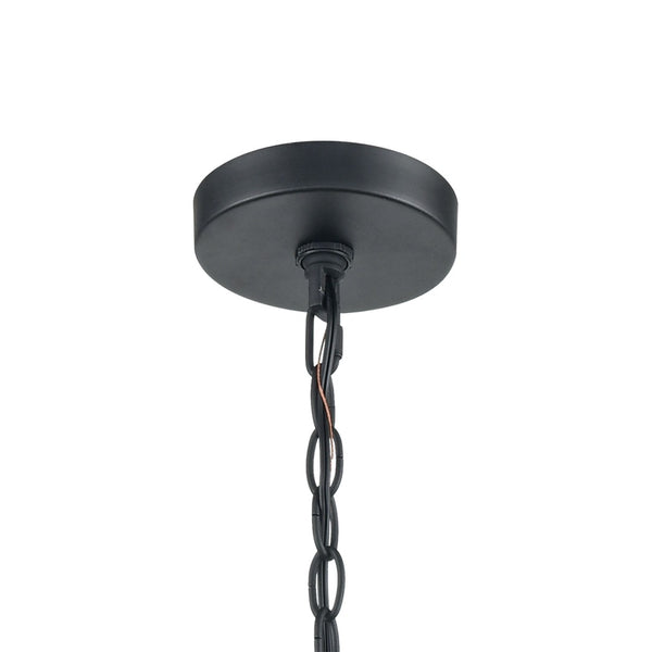 Atlas Torch 26'' Wide 6-Light Outdoor Pendant - Stylish Charcoal Black Fixture for Modern Spaces OL11376-BK