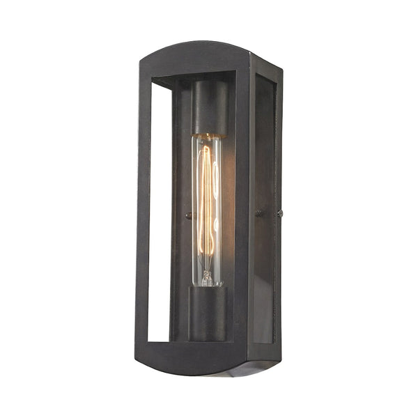 Atlas Trenton Outdoor Lantern-Style Sconce – Elegant Design for Patios and Entries, Weather-Resistant Appeal Blackened Bronze 4.5'' OL11377-BZ