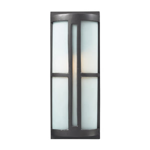 Atlas Trevot 1-Light Outdoor Wall Sconce – Modern Geometric Design for Entryways and Patios, Durable Metal Graphite 7'' OL11378-BK