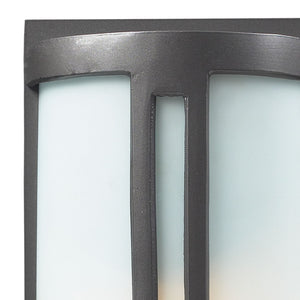 Atlas Trevot 1-Light Outdoor Wall Sconce – Modern Geometric Design for Entryways and Patios, Durable Metal Graphite 7'' OL11378-BK