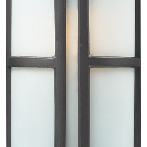 Atlas Trevot 1-Light Outdoor Wall Sconce – Modern Geometric Design for Entryways and Patios, Durable Metal Graphite 7'' OL11378-BK