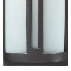Atlas Trevot 1-Light Outdoor Wall Sconce – Modern Geometric Design for Entryways and Patios, Durable Metal Graphite 7'' OL11378-BK