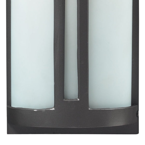 Atlas Trevot 1-Light Outdoor Wall Sconce – Modern Geometric Design for Entryways and Patios, Durable Metal Graphite 7'' OL11378-BK