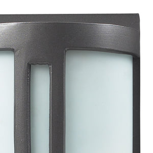 Atlas Trevot 1-Light Outdoor Wall Sconce – Modern Geometric Design for Entryways and Patios, Durable Metal Graphite 7'' OL11378-BK