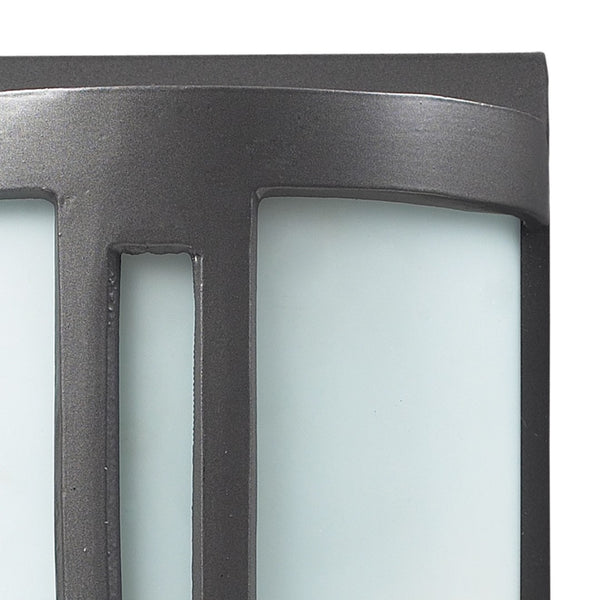 Atlas Trevot 1-Light Outdoor Wall Sconce – Modern Geometric Design for Entryways and Patios, Durable Metal Graphite 7'' OL11378-BK