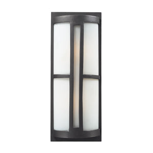 Atlas Trevot 1-Light Outdoor Wall Sconce – Modern Geometric Design for Entryways and Patios, Durable Metal Graphite 9'' OL11379-BK