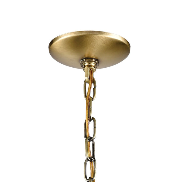 Atlas Ashford 3-Light Outdoor Pendant Fixture - Elegant Traditional Design for Patios and Entryways Antique Brass OL11387-BS
