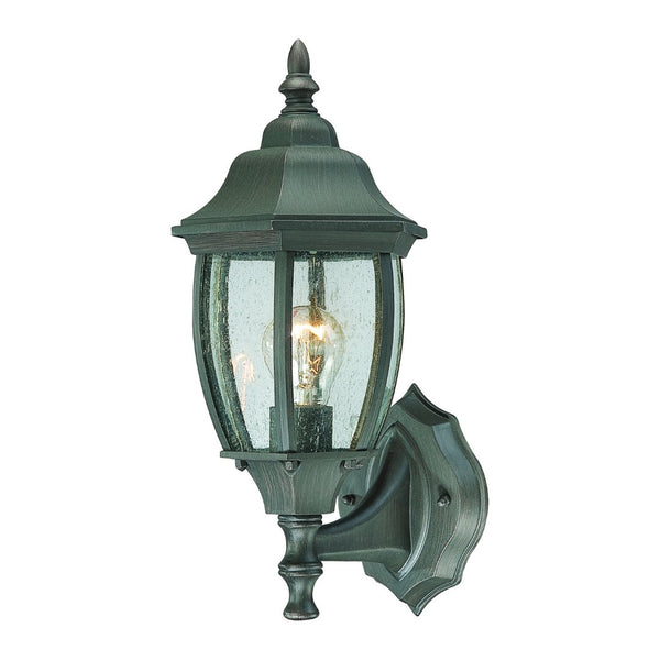 Atlas Covington 14.25-Inch Traditional Outdoor Sconce with Curved Glass Panels for Elegant Illumination Painted Bronze OL11389-BZ