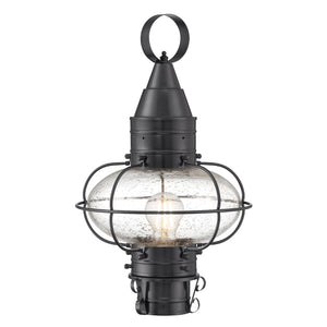 Atlas Classic Onion 1-Light Outdoor Post Light - Timeless Coastal Design with Vintage Charm and Durability Gun Metal 11.5'' OL11394-GY