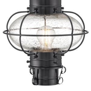 Atlas Classic Onion 1-Light Outdoor Post Light - Timeless Coastal Design with Vintage Charm and Durability Gun Metal 11.5'' OL11394-GY