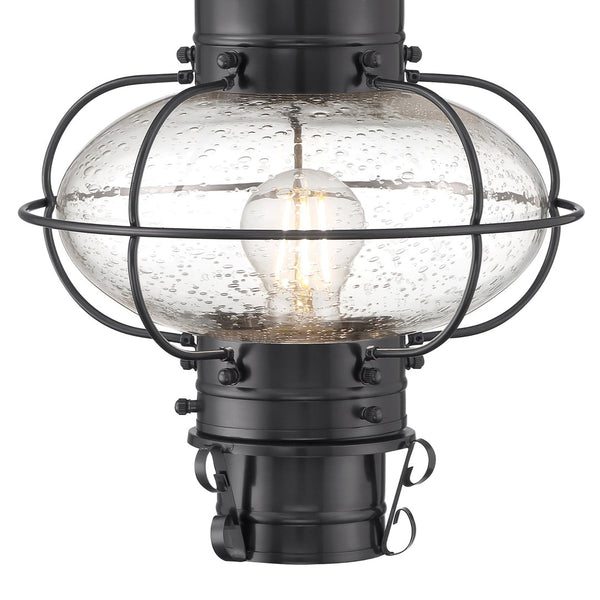 Atlas Classic Onion 1-Light Outdoor Post Light - Timeless Coastal Design with Vintage Charm and Durability Gun Metal 11.5'' OL11394-GY