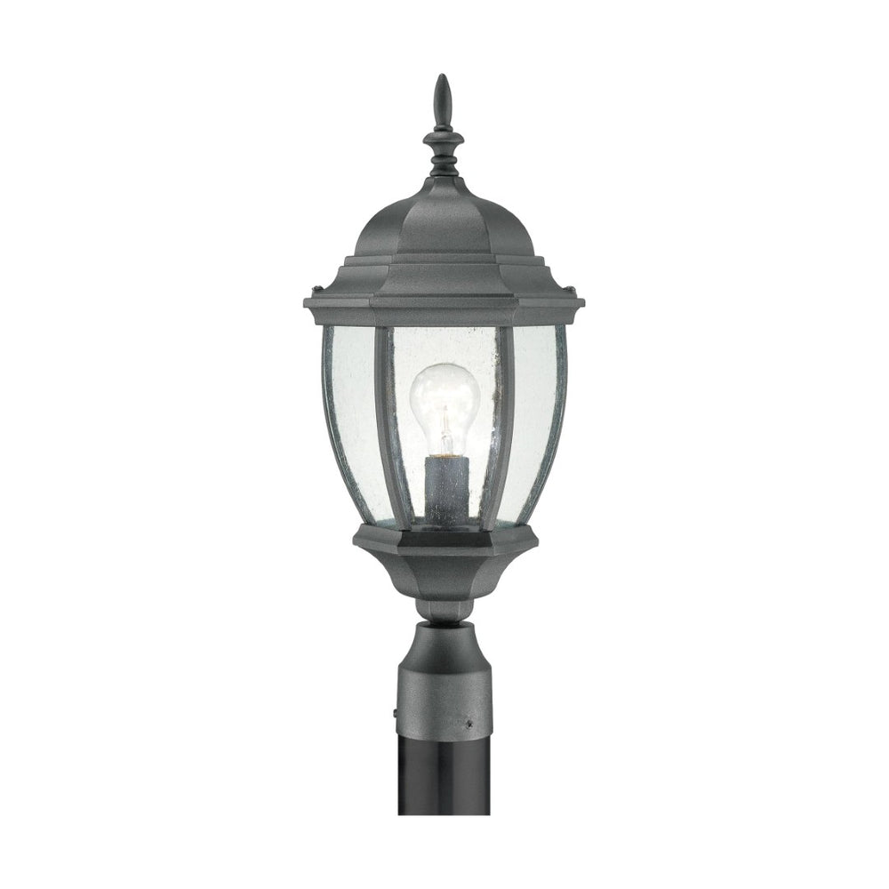 Atlas Covington 21.5'' High Outdoor Post Light - Classic Black Fixture for Walkways, Gardens, & Patios OL11395-BK