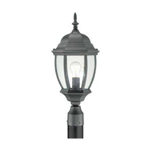 Atlas Covington 21.5'' High Outdoor Post Light - Classic Black Fixture for Walkways, Gardens, & Patios OL11395-BK