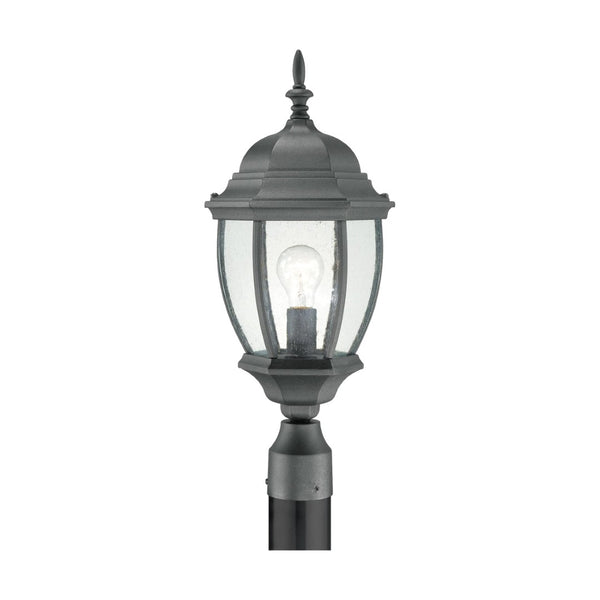 Atlas Covington 21.5'' High Outdoor Post Light - Classic Black Fixture for Walkways, Gardens, & Patios OL11395-BK