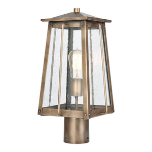Atlas Kirkdale 17'' High 2-Light Outdoor Post Light - Elegant Lantern Design for Stylish Illumination Vintage Brass OL11396-BS