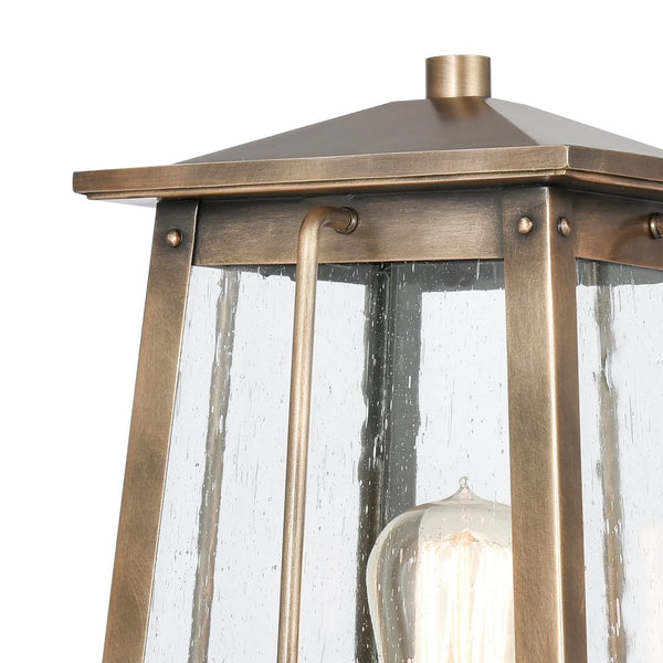Atlas Kirkdale 17'' High 2-Light Outdoor Post Light - Elegant Lantern Design for Stylish Illumination Vintage Brass OL11396-BS