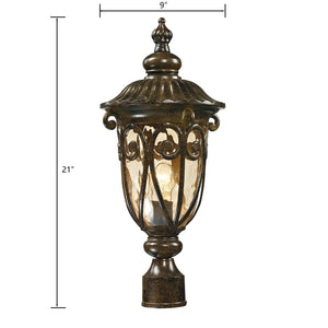 Atlas Logansport 21" High 1-Light Outdoor Post Light - Elegant Hazelnut Bronze with Soft Illumination OL11397-BZ