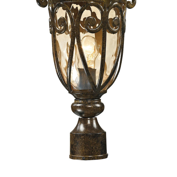 Atlas Logansport 21" High 1-Light Outdoor Post Light - Elegant Hazelnut Bronze with Soft Illumination OL11397-BZ