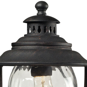 Atlas Searsport 15'' High 1-Light Outdoor Post Light - Elegant Weathered Charcoal for Timeless Appeal OL11402-BK