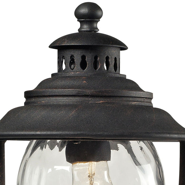 Atlas Searsport 15'' High 1-Light Outdoor Post Light - Elegant Weathered Charcoal for Timeless Appeal OL11402-BK