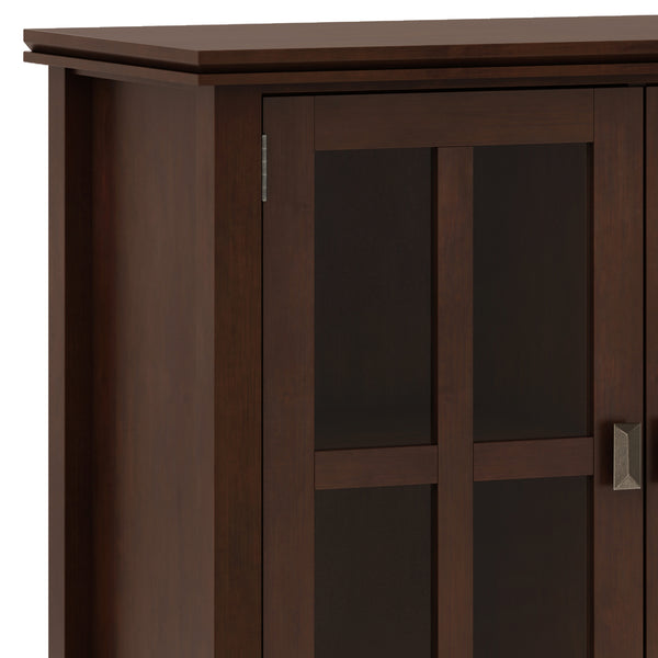 English Elm Artisan Wide 4-Door Storage Cabinet In Rich Russet Brown - Handcrafted, Versatile & Stylish Organization B136P158421