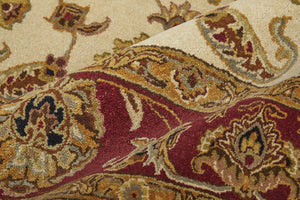 Feizy Rugs Wagner Hand Tufted Wool Oriental Rug - Durable, Stain-resistant Design Perfect For High-traffic Areas Tan,Gold,Red Wool Wgr8944fivyredf00