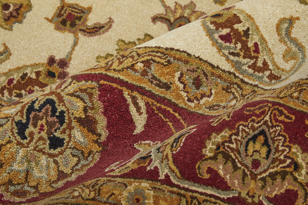 Feizy Rugs Wagner Hand Tufted Wool Oriental Rug - Durable, Stain-resistant Design Perfect For High-traffic Areas Tan,Gold,Red Wool Wgr8944fivyredf00