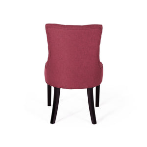English Elm Christopher Knight Home® - Cheney Dining Chair Set Of 2 - Elegant Red Upholstered Tufted Chairs For Modern Dining Spaces 54181.00FDRED