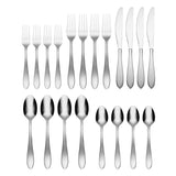 Lenox Cambridge Delia Satin Mirror 20-Piece Flatware Set NO COLOR METAL 286720CSLG12