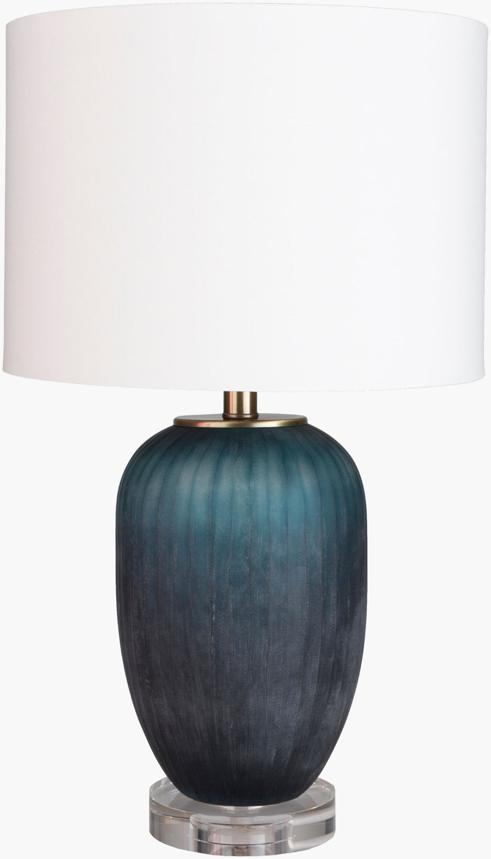 Surya Oliver Accent Table Lamp with Cotton Shade Warm Glow for Living Room or Entryway OLI-101