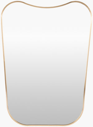 Livabliss Bellona Slim Rectangular Wall Mirror for Entryways Living Rooms and Modern Interiors Gold 30"H x 22"W x 1"D OLO002-3022