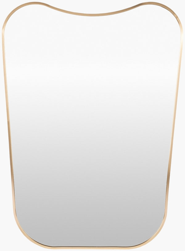 Livabliss Bellona Slim Rectangular Wall Mirror for Entryways Living Rooms and Modern Interiors Gold 30"H x 22"W x 1"D OLO002-3022