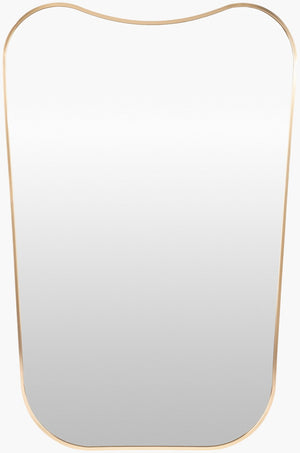 Livabliss Bellona Slim Rectangular Wall Mirror for Entryways Living Rooms and Modern Interiors Gold 36"H x 24"W x 1"D OLO002-3624