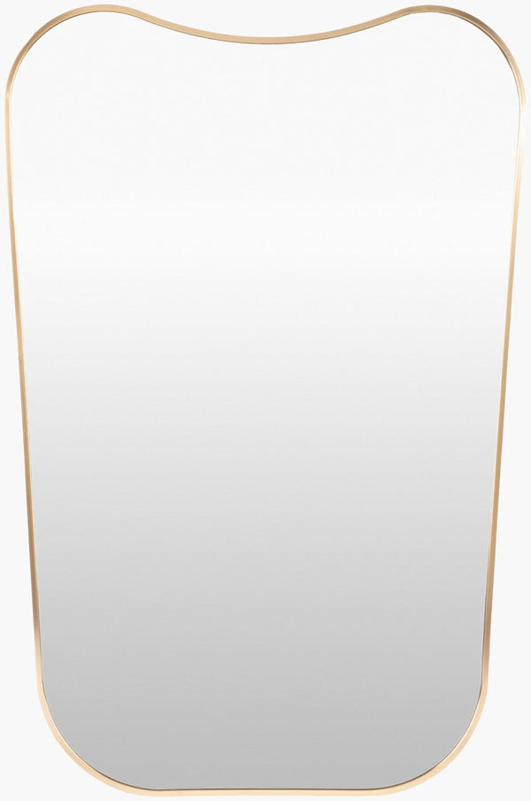 Livabliss Bellona Slim Rectangular Wall Mirror for Entryways Living Rooms and Modern Interiors Gold 36"H x 24"W x 1"D OLO002-3624