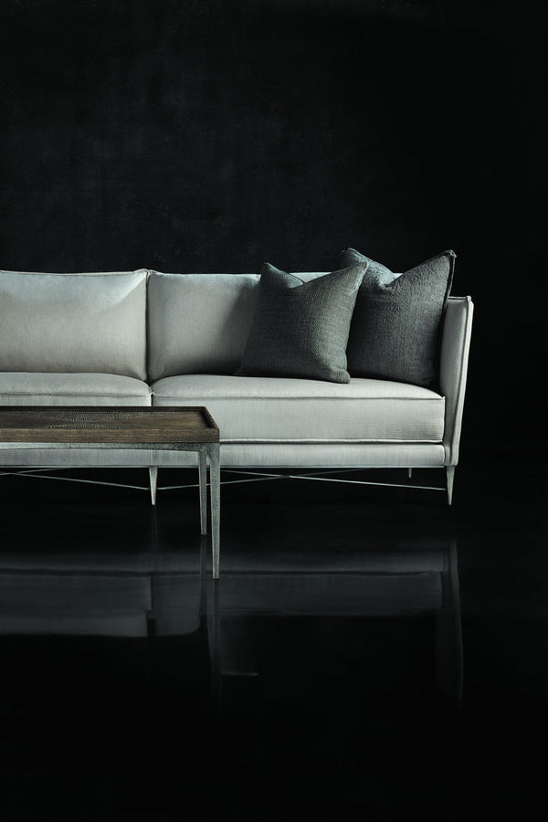 Bernhardt Bernhardt Strata Cerused Charcoal White Oak Cocktail Table With Textured Graphite Aluminum Base 382031