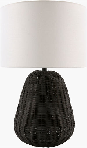 Livabliss Olira Bohemian Artisan Table Lamp with Hand-painted Felt Linen and Metal Finish OLRA-001