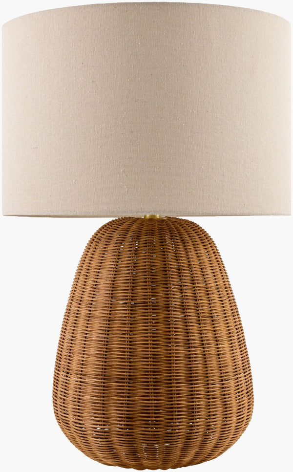 Livabliss Olira Bohemian Global Hand-painted Linen Accent Lamp for Eclectic Living Spaces OLRA-004