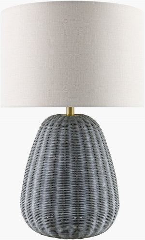 Livabliss Olira Hand-painted Bohemian Table Lamp Artisan Felt Linen Metal for Eclectic Rooms OLRA-005
