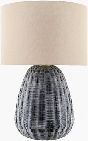 Livabliss Olira Bohemian Global Artisan Table Lamp with Hand-painted Linen Shade for Eclectic Spaces OLRA-006