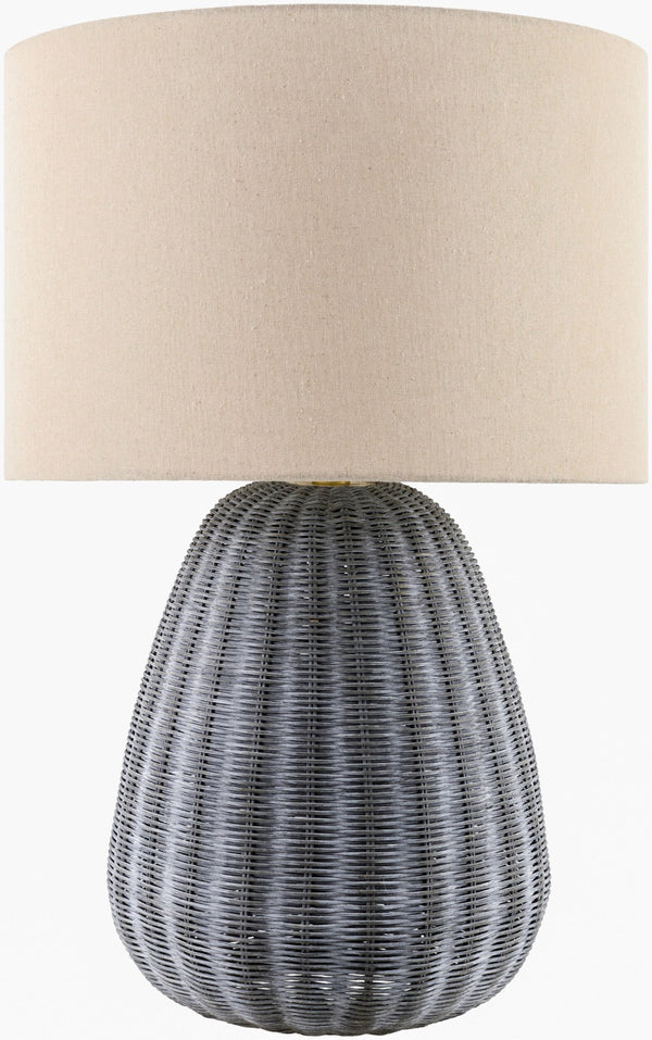 Livabliss Olira Bohemian Global Artisan Table Lamp with Hand-painted Linen Shade for Eclectic Spaces OLRA-006