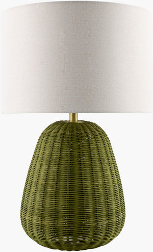 Livabliss Olira Bohemian Hand-painted Table Lamp with Linen Shade for Eclectic Living Spaces OLRA-007