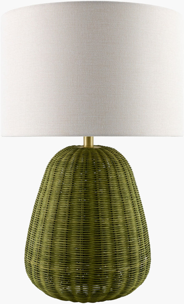 Livabliss Olira Bohemian Hand-painted Table Lamp with Linen Shade for Eclectic Living Spaces OLRA-007
