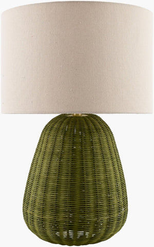 Livabliss Olira Bohemian Global Accent Lamp with Hand-painted Felt Linen Shade for Living Rooms OLRA-008