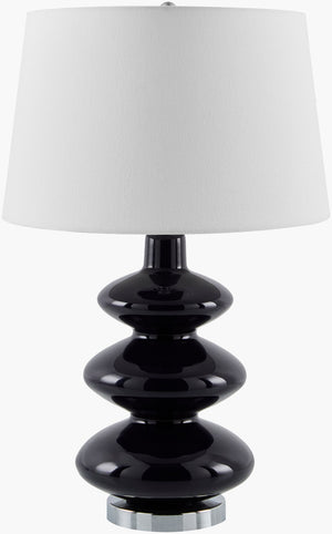 Livabliss Olive Hand-painted Glass Accent Lamp Bohemian Artisan Linen Shade for Warm Ambient Glow OLV-002