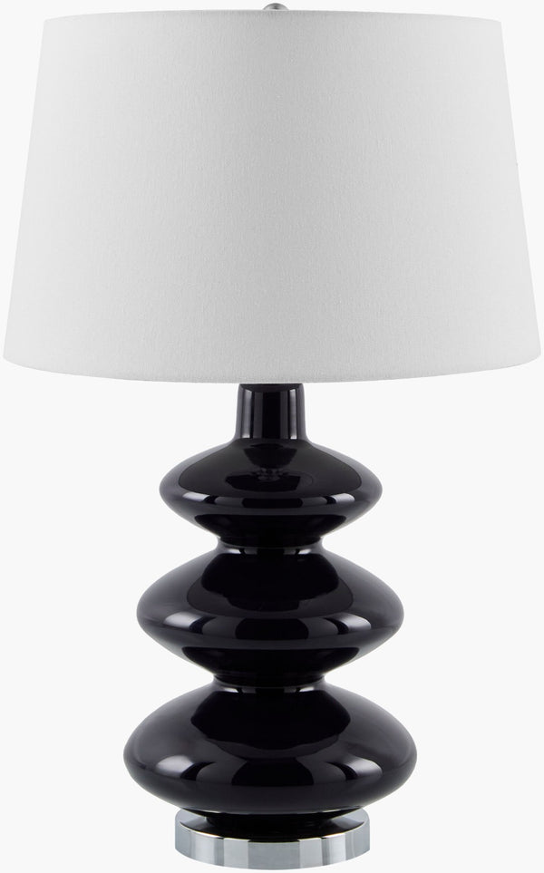 Livabliss Olive Hand-painted Glass Accent Lamp Bohemian Artisan Linen Shade for Warm Ambient Glow OLV-002