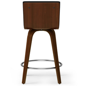 English Elm Roland Counter Height Stool - Stylish Mid-Century Modern Design With Swivel Seat & Durable Upholstery B136P159557-GIGA