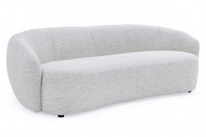 VIG Furniture Omaha Sculptural Off-White Fabric Sofa — 90" Modern Minimalist Rounded Silhouette, Plush Foam Seating VGKK-KF2823-BEI-S