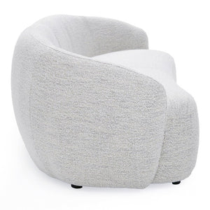 VIG Furniture Omaha Sculptural Off-White Fabric Sofa — 90" Modern Minimalist Rounded Silhouette, Plush Foam Seating VGKK-KF2823-BEI-S