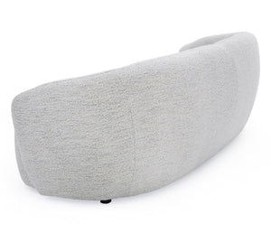 VIG Furniture Omaha Sculptural Off-White Fabric Sofa — 90" Modern Minimalist Rounded Silhouette, Plush Foam Seating VGKK-KF2823-BEI-S